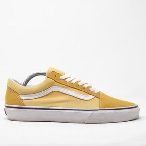 Vans Old Skool Suede Canvas Yellow Skate Shoes Sneakers Lace Up  Mens US 10